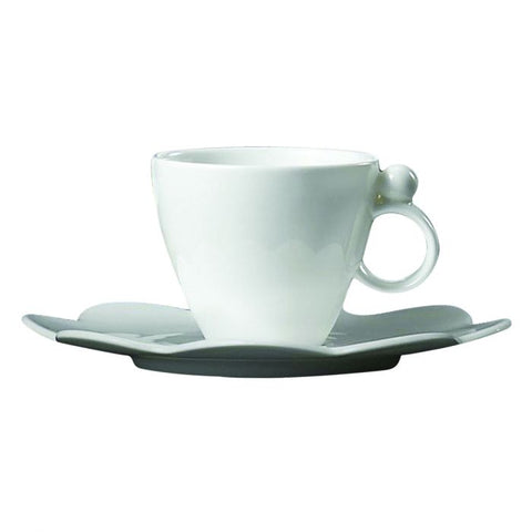 Geometrica White Espresso Cup Saucer set of 2