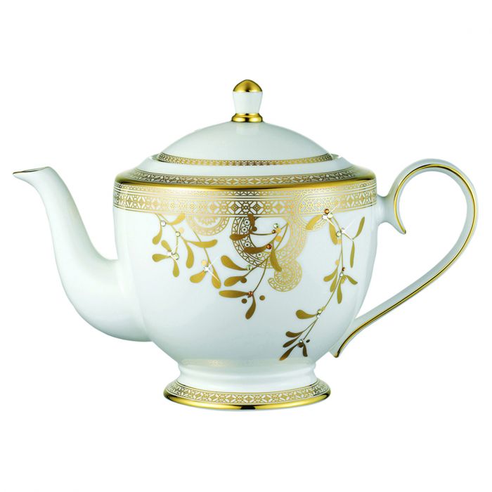 Golden Leaves Teapot Gold