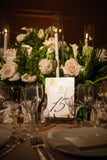 Golden Floral Custom Table Numbers