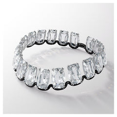 Harmonia Choker, Oversized Floating Crystals, White, Mixed Metal Finish