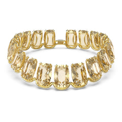 Harmonia Choker, Oversized Floating Crystals, Yellow, Gold-tone Plated