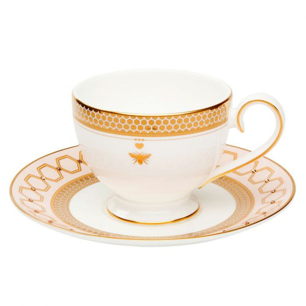 Honeydew Tea Cup Saucer Gold