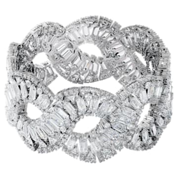 Swarovski Hyperbola Bracelet - White - Rhodium Plated - Dalmazio Design