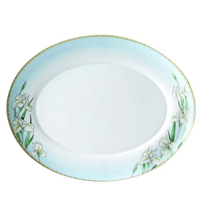 Iris 16 Oval Platter Gold