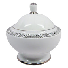 Knightsbridge Crystal Sugar Bowl&#44; Platinum