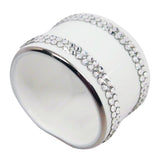 Knightsbridge Crystal Napkin Ring&#44; Platinum