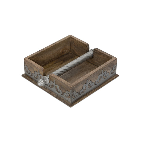 GG Collection 7"Sq Wood/Metal Napkin Holder - 20% OFF