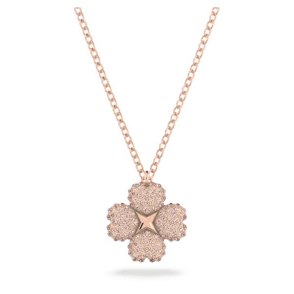 Latisha pendant, Flower, Pink, Rose gold-tone plated LAST IN STOCK