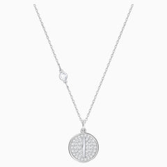 Swarovski Letter I Pendant; White; Rhodium Plating Dalmazio Design