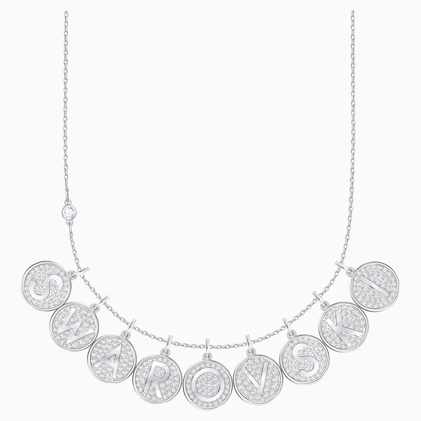 Letter I Pendant&#44; White&#44; Rhodium Plating - LAST IN STOCK