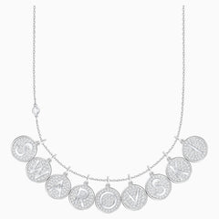 Letter I Pendant&#44; White&#44; Rhodium Plating - LAST IN STOCK