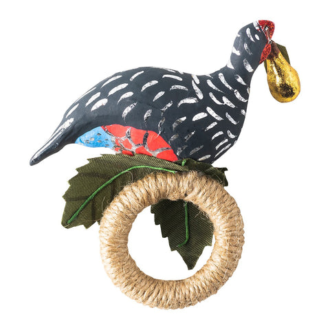 Twelve Days of Christmas "Partridge in a Pear Tree" Napkin Ring Set/4