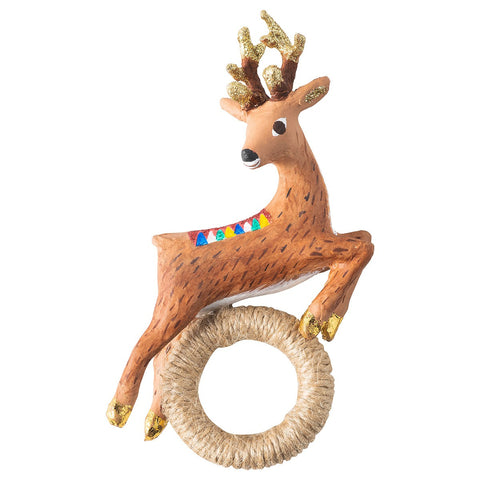 Reindeer Napkin Ring Set/4