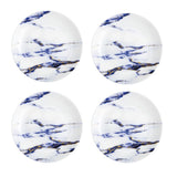 Marble Azure Canapé Plate, Set of 4