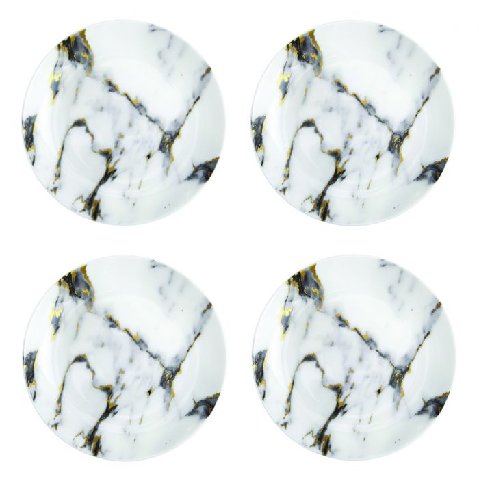 Marble Venice Fog Canapé Plate Set of 4