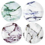 Marble Multi Color Canapé Plate, Assorted, Set of 4