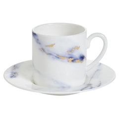 Marble Azure Espresso Cup &amp; Saucer