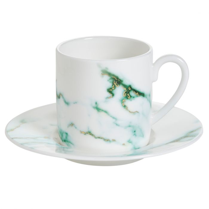 Marble Verde Espresso Cup & Saucer