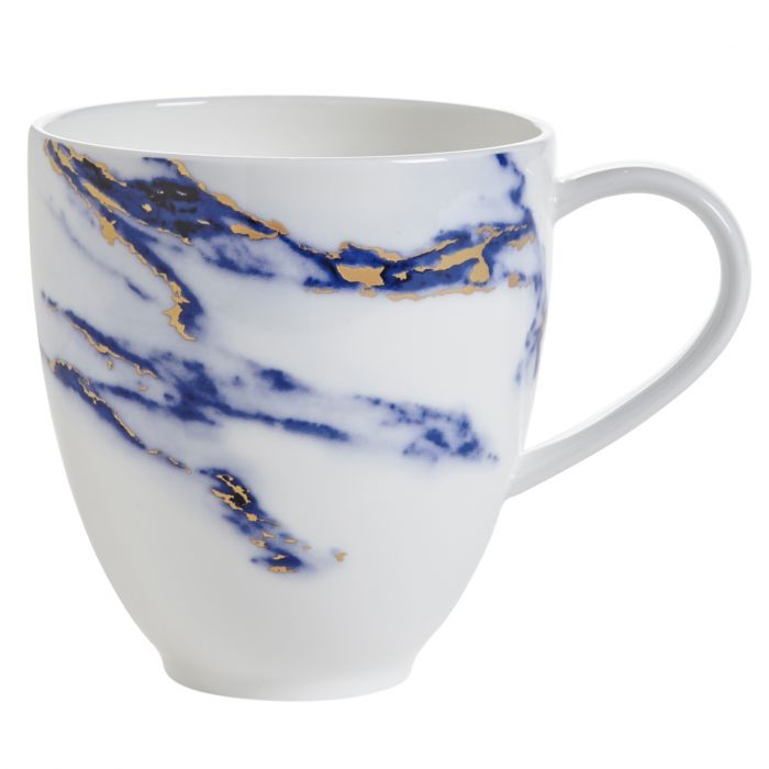 Marble Azure 4 Piece Set (Dinner Salad Mug Cereal Bowl)