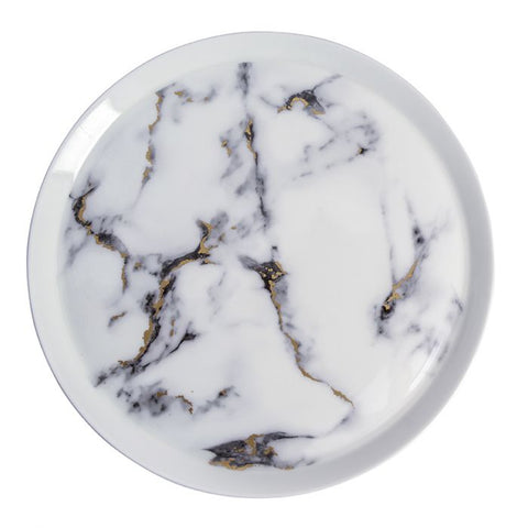 Marble Venice Fog Round Platter/ Charger Plate