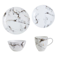 Marble Venice Fog 4 Piece Set (Salad Mug; Cereal Bowl)