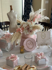 Custom Blush Table Number