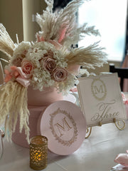 Custom Blush Table Number