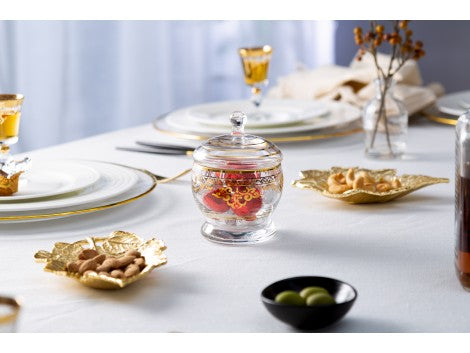 Set of 2 Gold Metal Leaves