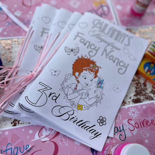 Fancy Nancy Perfectly Personalized Coloring Books 5.5x8.5 Folded