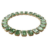 Swarovski Millenia Necklace - Octagon Cut Crystals - Green - Gold-Tone Plated - Dalmazio Design