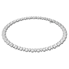 Swarovski Millenia Necklace, Pear Cut Swarovski Zirconia, White, Rhodium Plated - 25% OFF