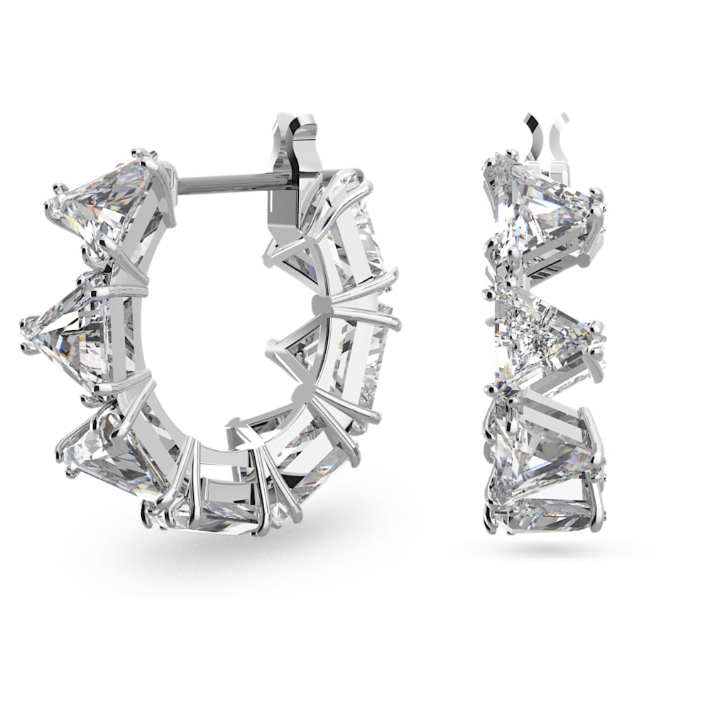 Swarovski Millenia Earrings - Circle - White - Rhodium Plated - Dalmazio  Design