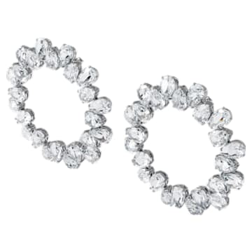 Swarovski Millenia Earrings - Circle - White - Rhodium Plated - Dalmazio Design
