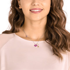 Mine Heart Necklace&#44; Multi-Colored&#44; Mixed Metal Finish - LAST IN STOCK