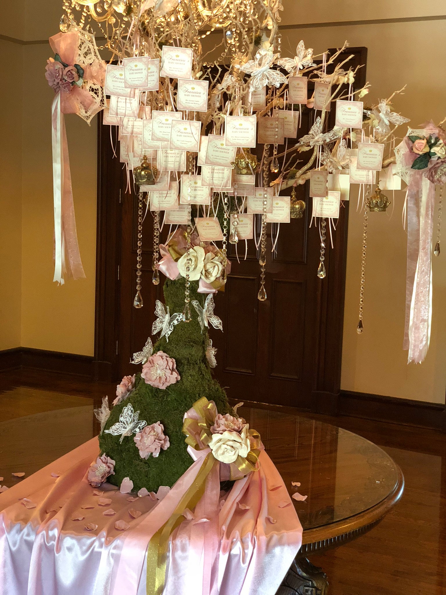 bonsai tree wedding centerpieces Dalmazio Design Fairy Tale Garden Moss Tree Centerpiece Rental