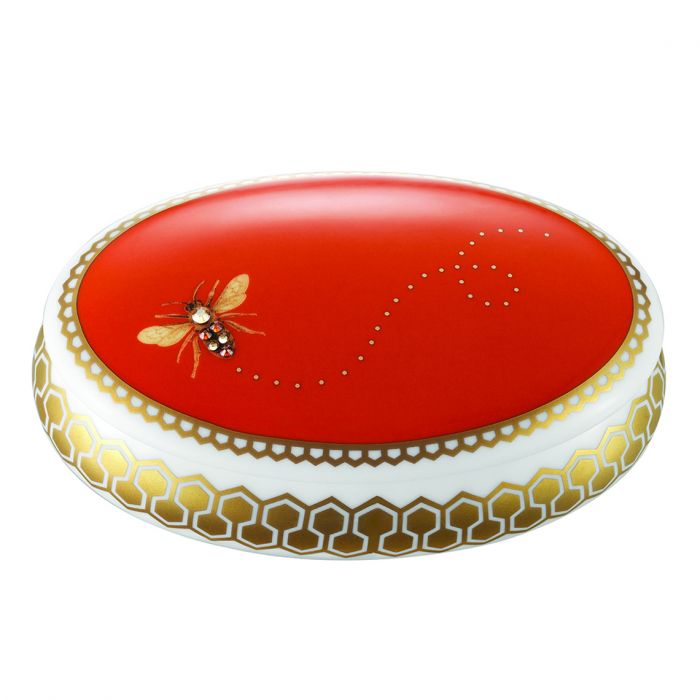 My Honeybee Oval Jewelry Box Gold-Orange