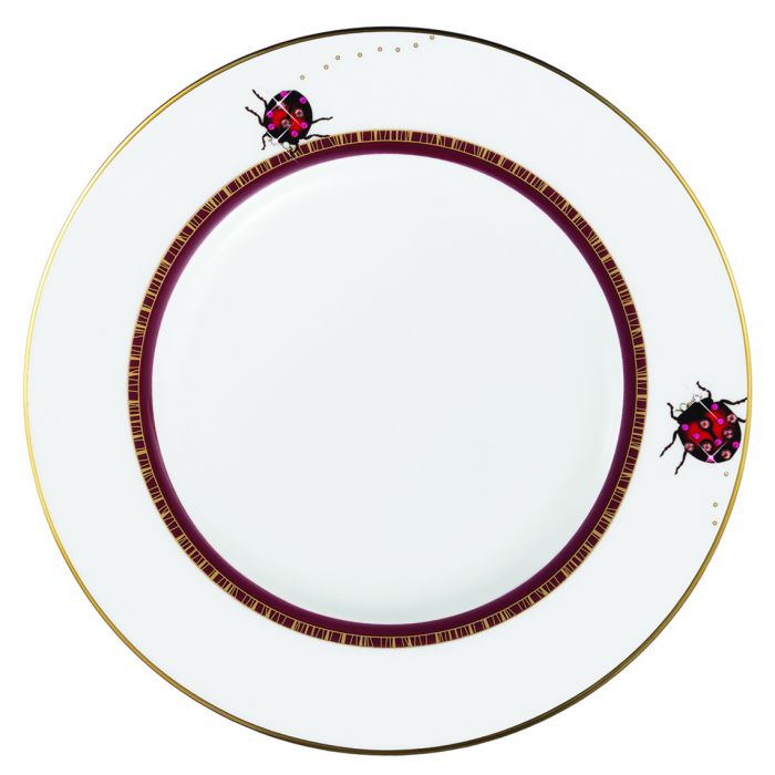 My Ladybug Salad / Dessert Plate Gold-Burgundy