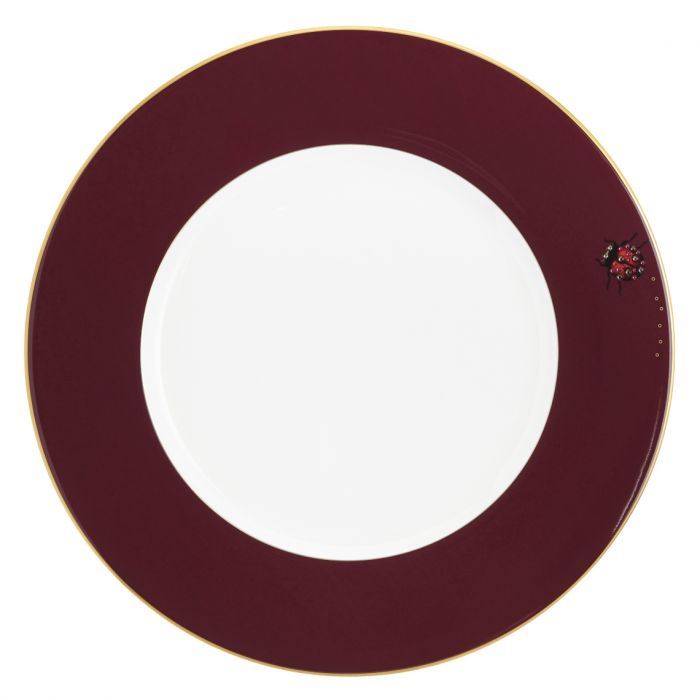 My Ladybug Charger Plate Gold-Burgundy