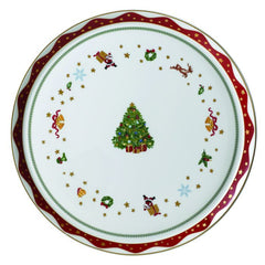 My Noel Round Cake / Serving Platter with Rim