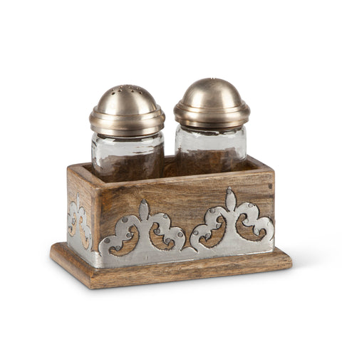 GG Collection Wood And Metal Salt & Pepper - 20% OFF