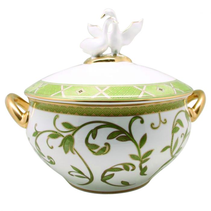 Neobe Covered Vegetable Bowl / Soup Tureen&#44; Gold
