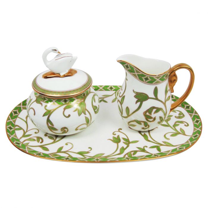 Neobe Sugar Bowl & Creamer & Tray Set