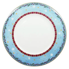 Nutcracker Round Platter / Charger Plate Gold Rim