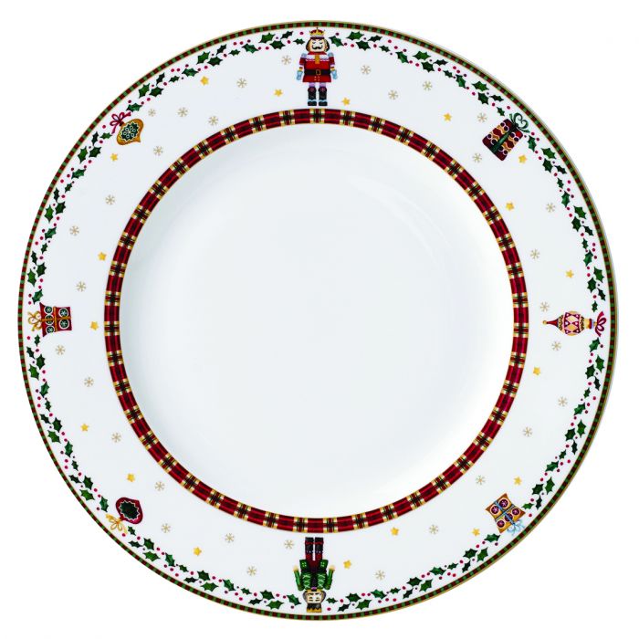 Nutcracker Dinner Plate Gold Rim