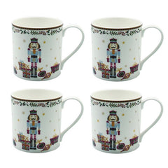 Nutcracker Mug (Set of 4) Gold Rim