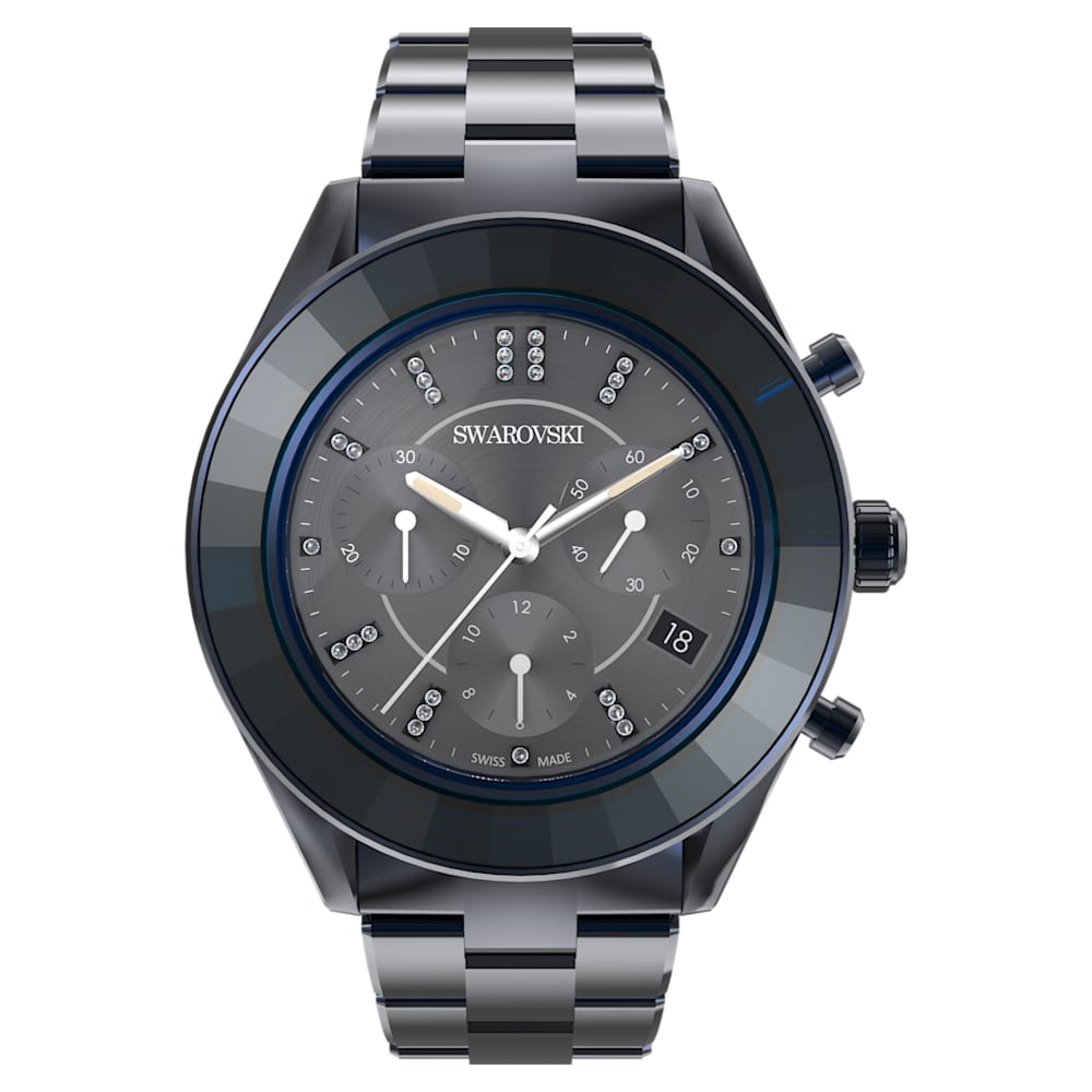 Octea Lux Sport Watch, Metal Bracelet, Blue Pvd