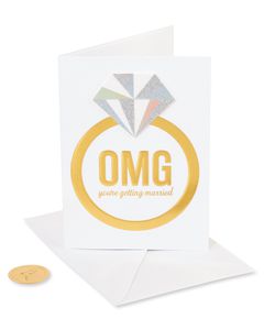 OMG Ring Funny Wedding Greeting Card