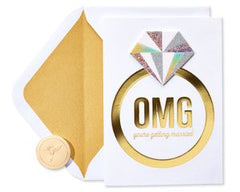 OMG Ring Funny Wedding Greeting Card