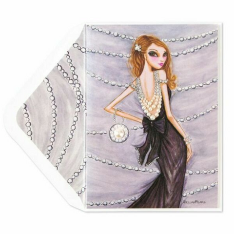 Pearl Fashion Dress Birthday Card