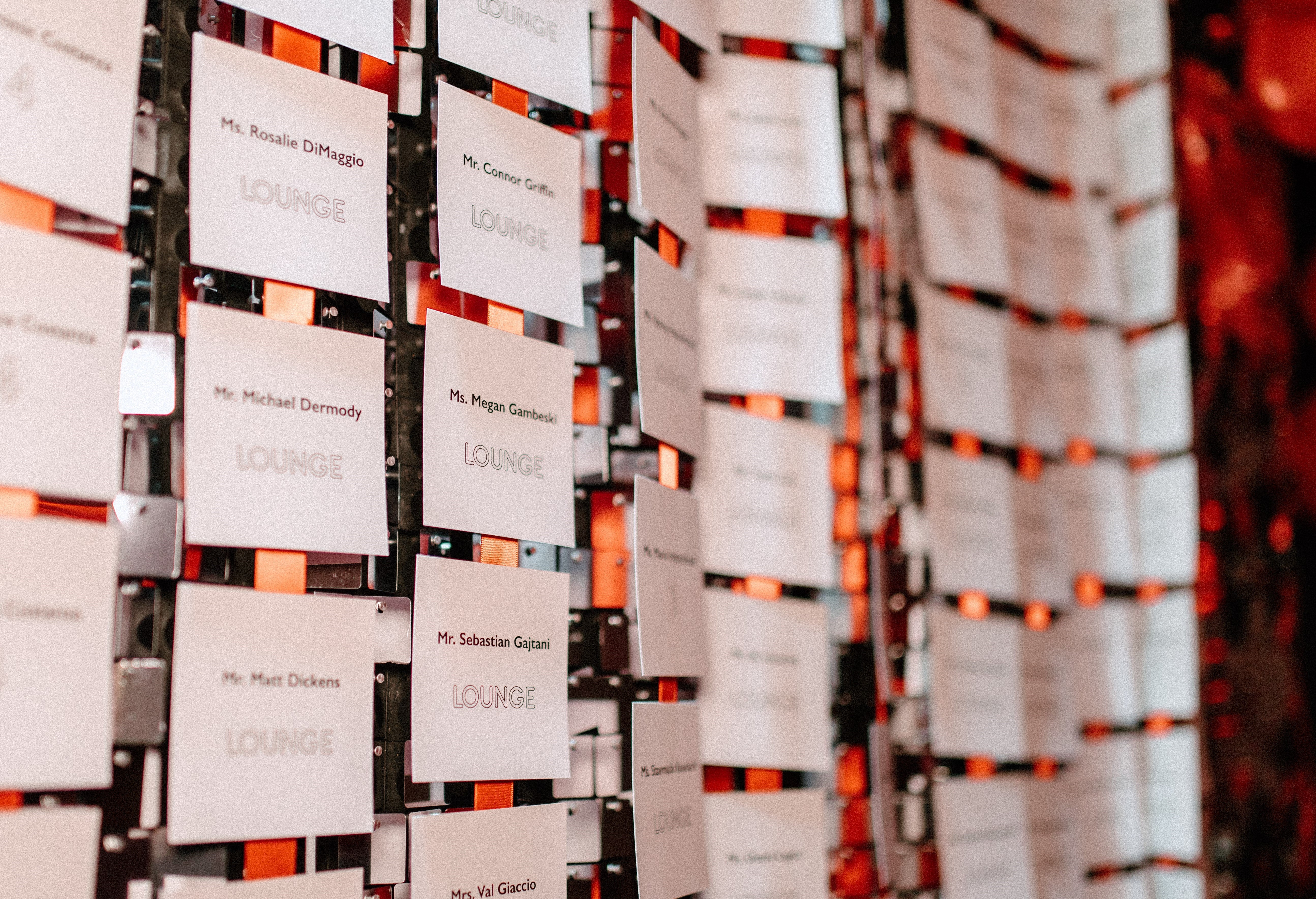 Disco Escort Card Wall Rental